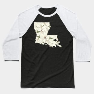 Louisiana in Flowers Baseball T-Shirt